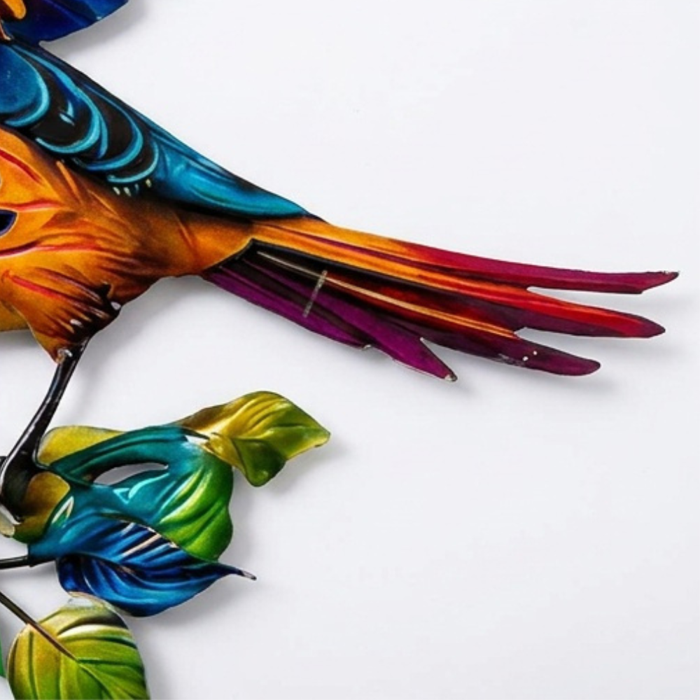 Bloomfinch – Hand-Painted Metal Hummingbird Wall Art