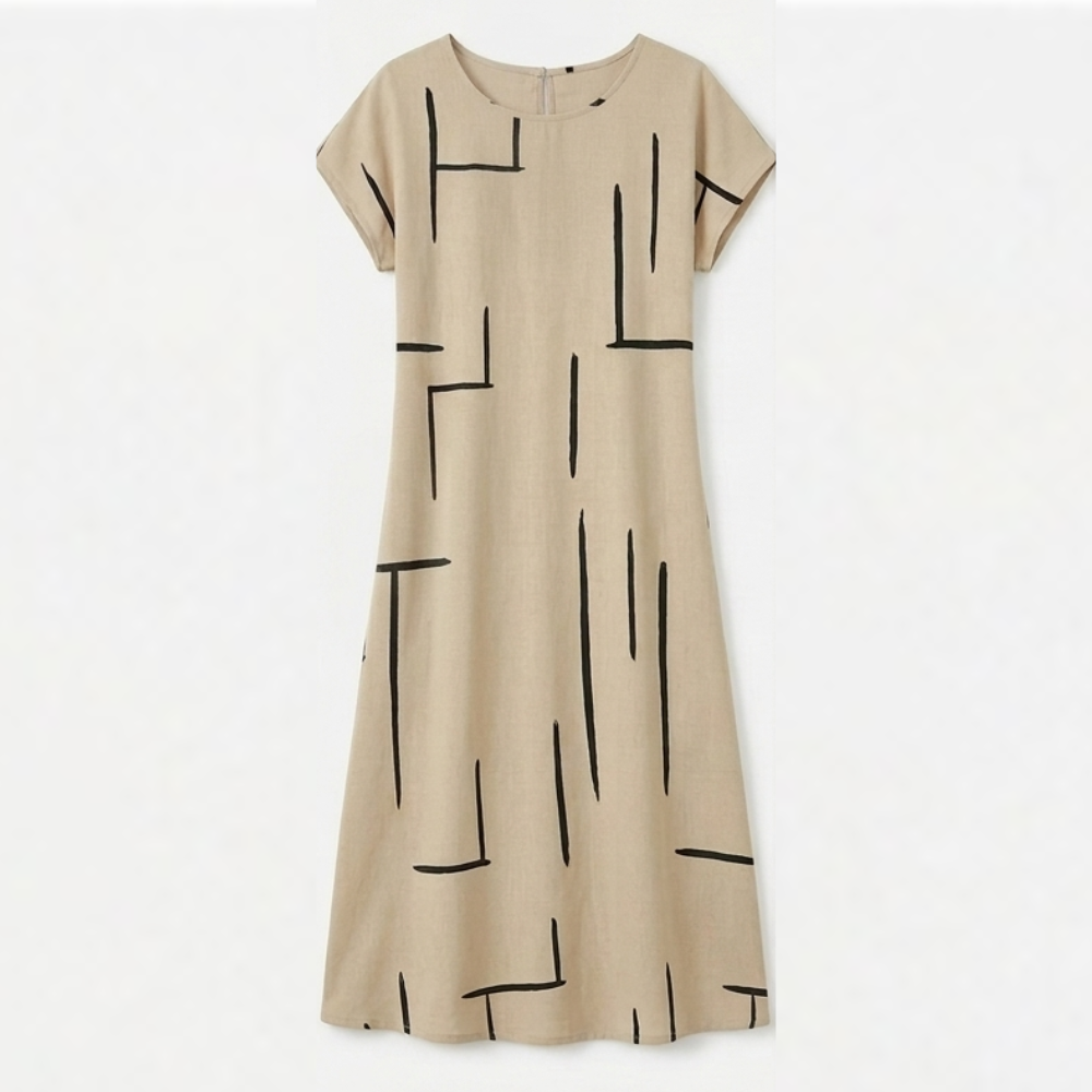 Linara – Women's Abstract Print Summer Shift Dress