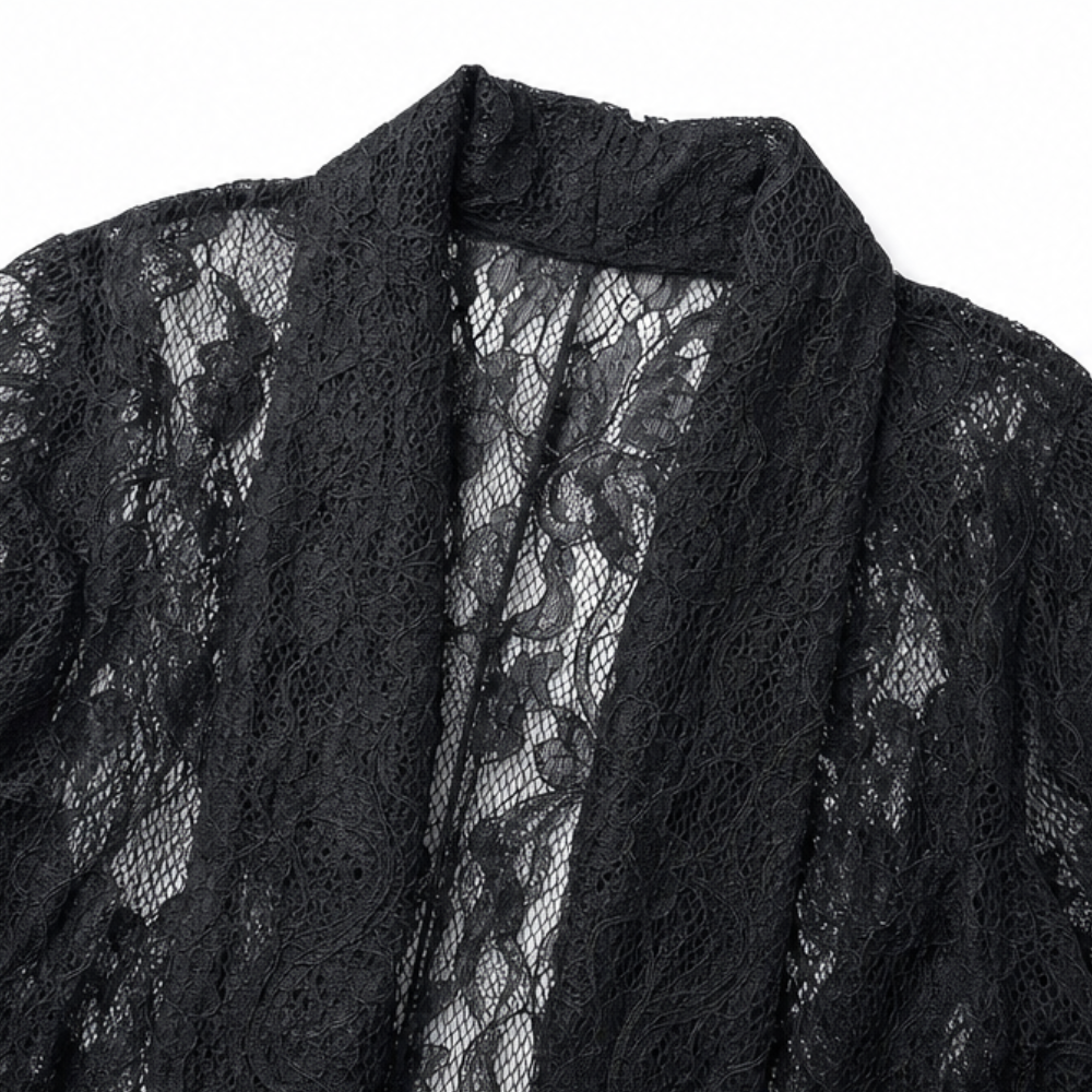 Florenza – Floral Lace-look Open-Front Blazer for Women