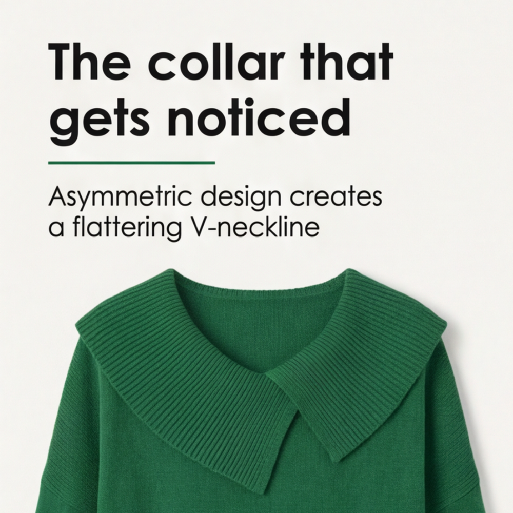 Collara – Asymmetric Collar Knit Sweater