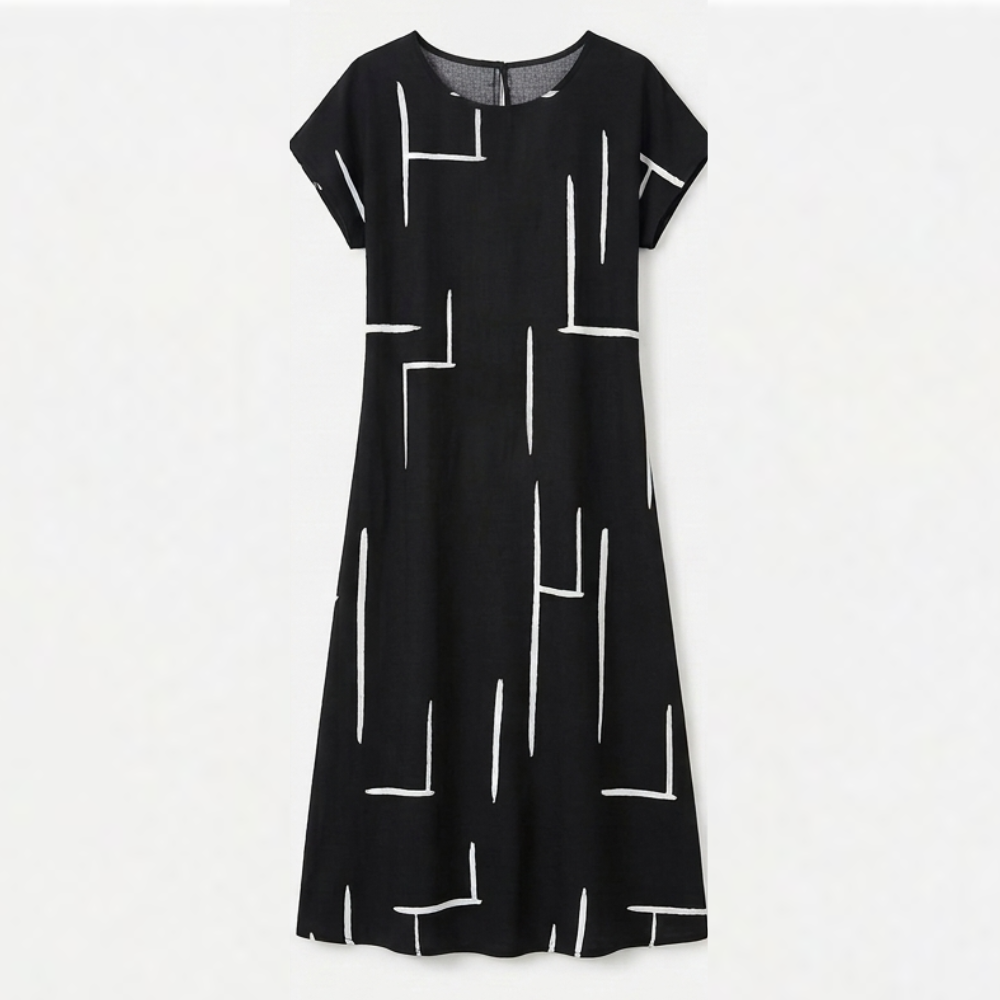 Linara – Women's Abstract Print Summer Shift Dress