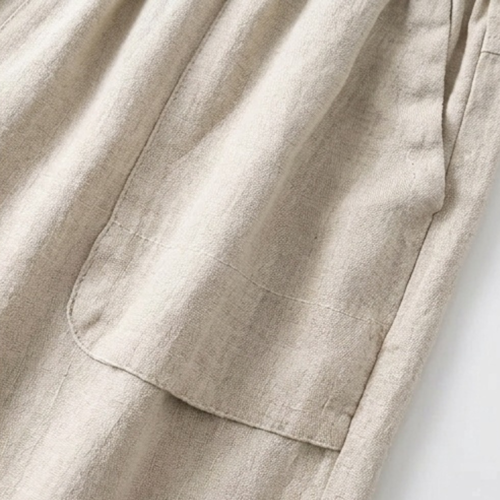 Linora – Women's Loose Linen Bermuda Shorts with Pockets