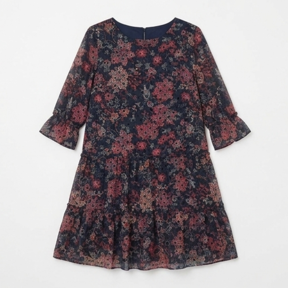 Floressa – Women's Tiered Chiffon Paisley Midi Dress