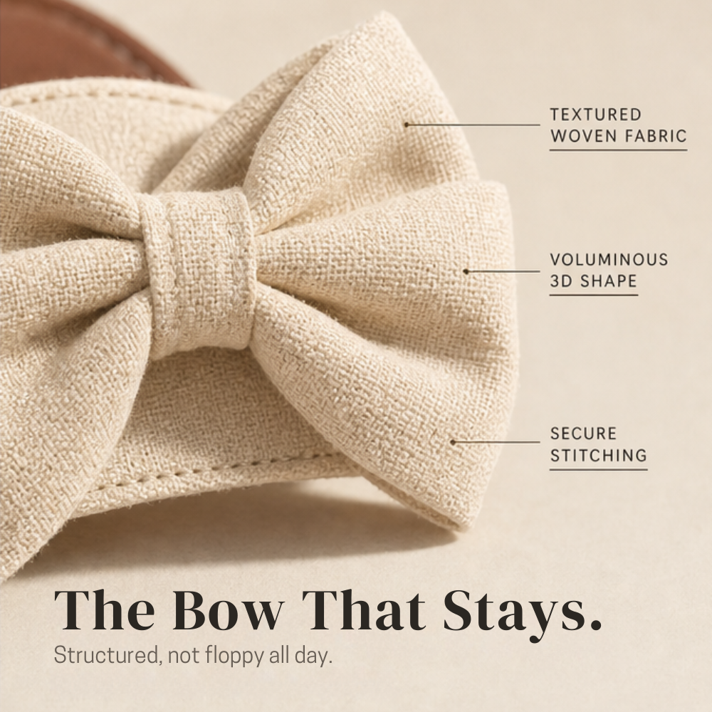 Lunabow – Bow Flat Sandals with Pearl Ankle Cuff