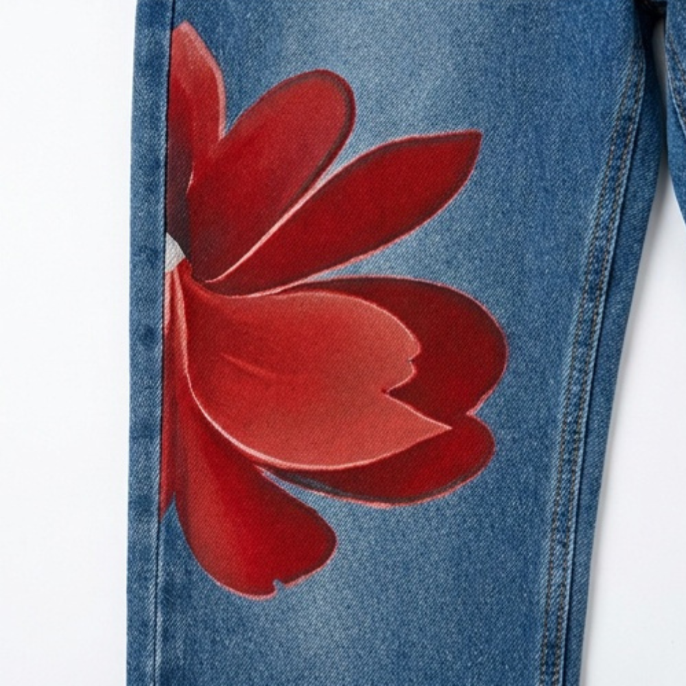 Florenza – Women's Bold Floral Wide-Leg Jeans