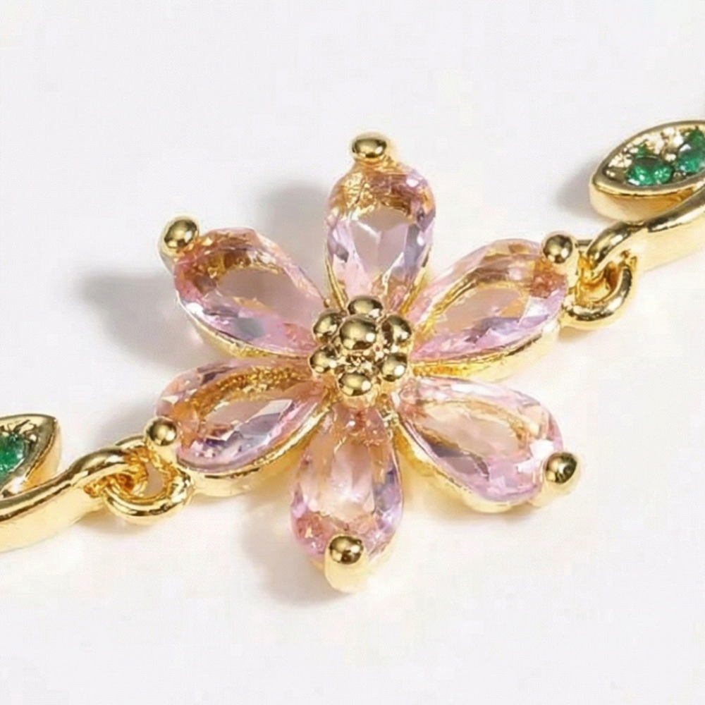 Florelle – Crystal Flower Vine Bracelet