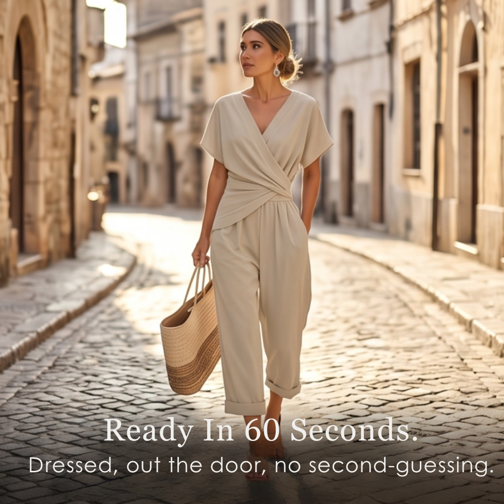 Florenza – Women's Wrap-Front Two-Piece Set