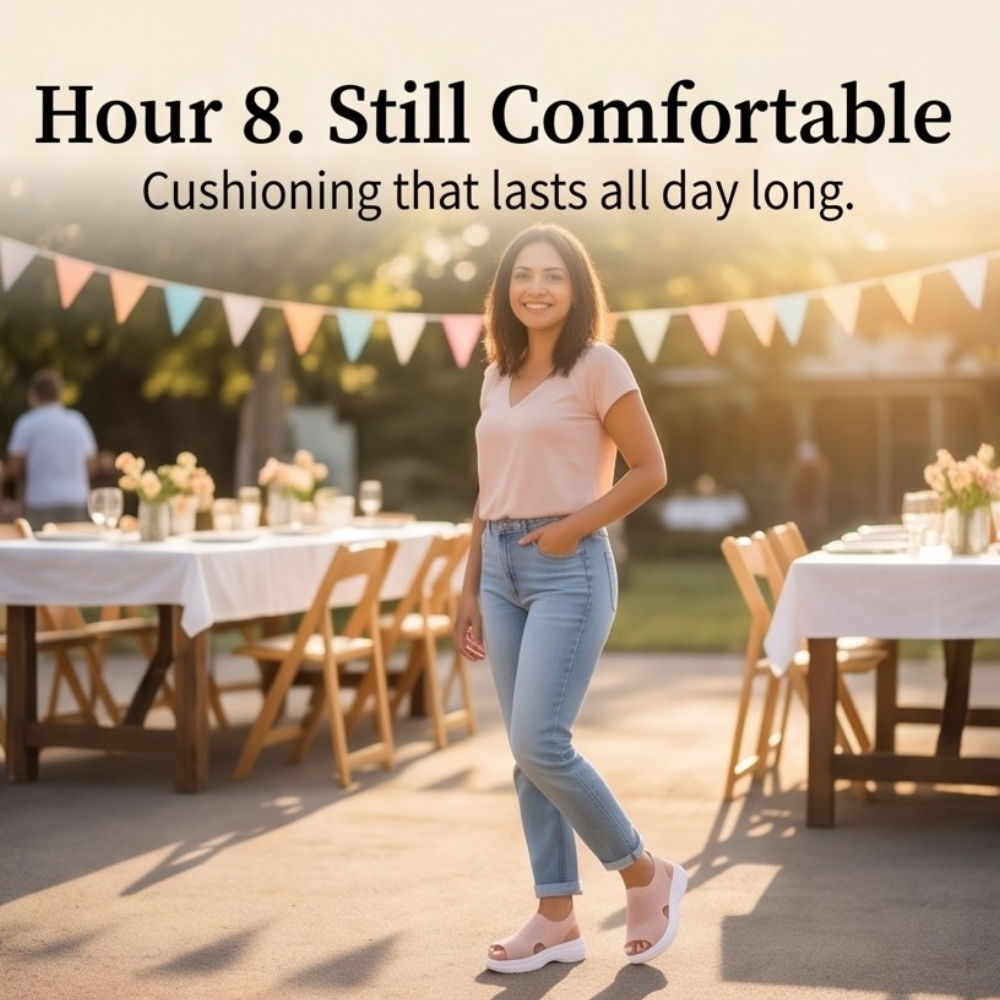 Caluna – Cushioned Slip-On Platform Sandals