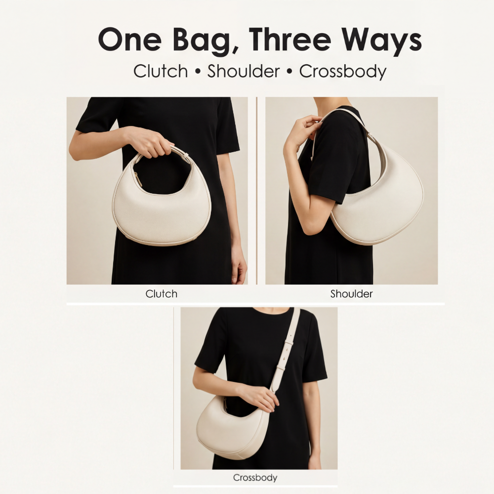 Lunaire – Sculpted Crescent Shoulder Bag