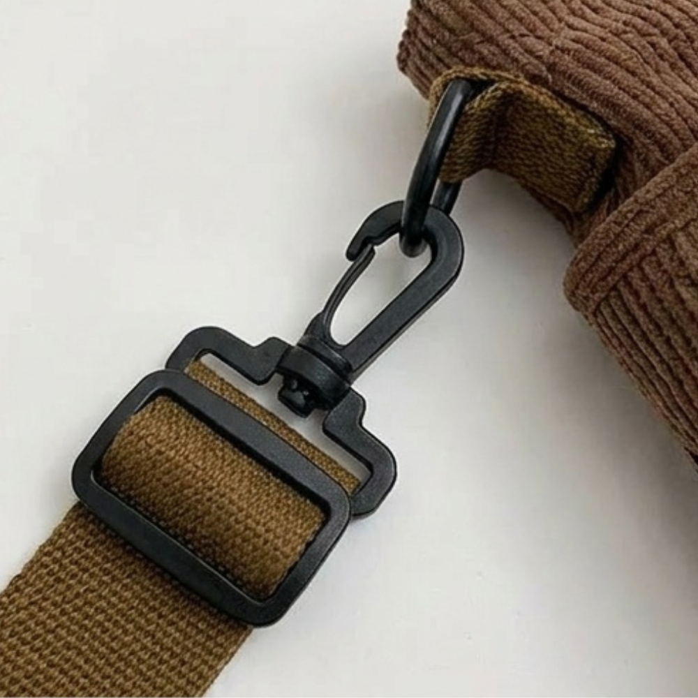 Bowette – Corduroy Bow-Print Tote with Laptop Pocket