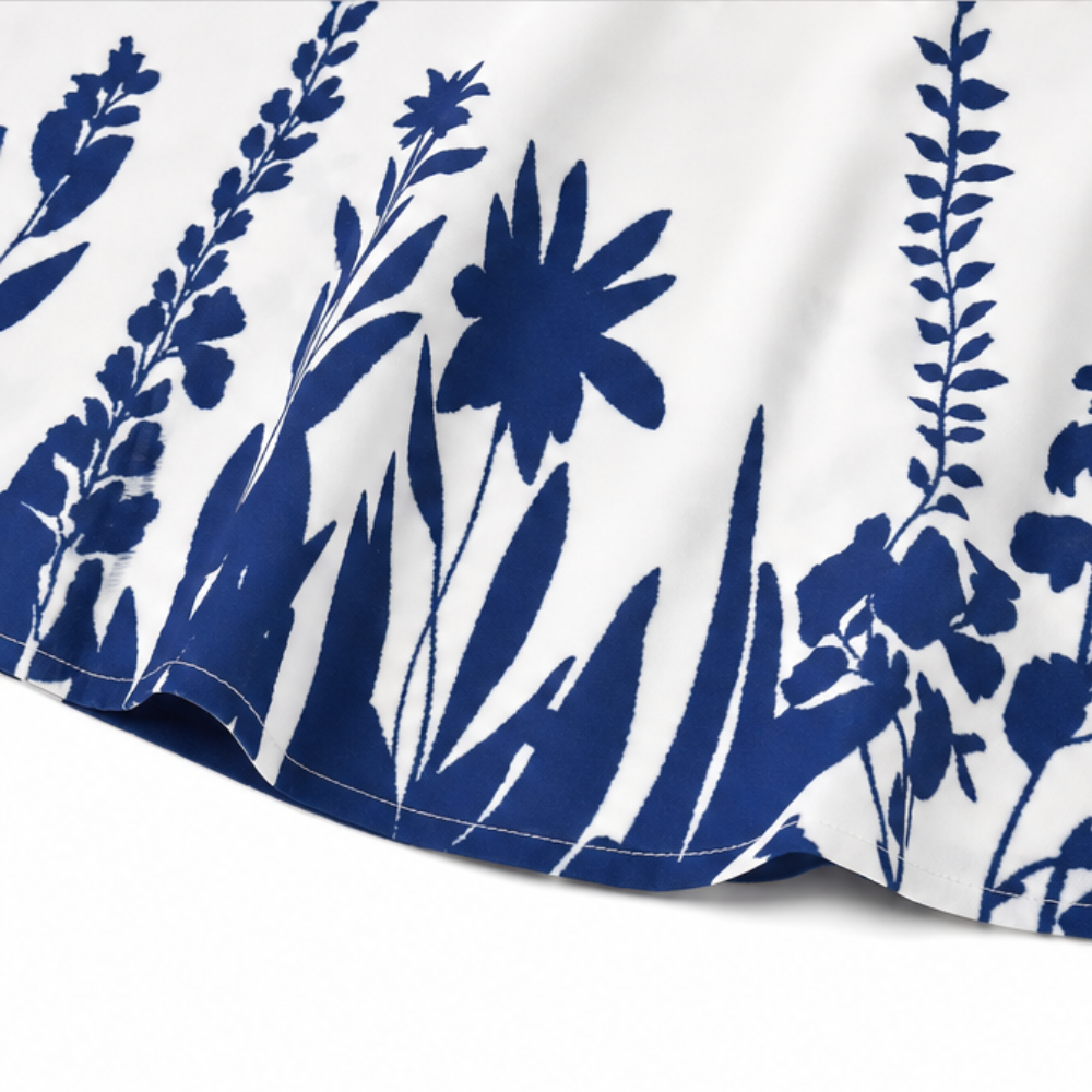 Florenza – Floral Print Halter Neck A-Line Dress for Women