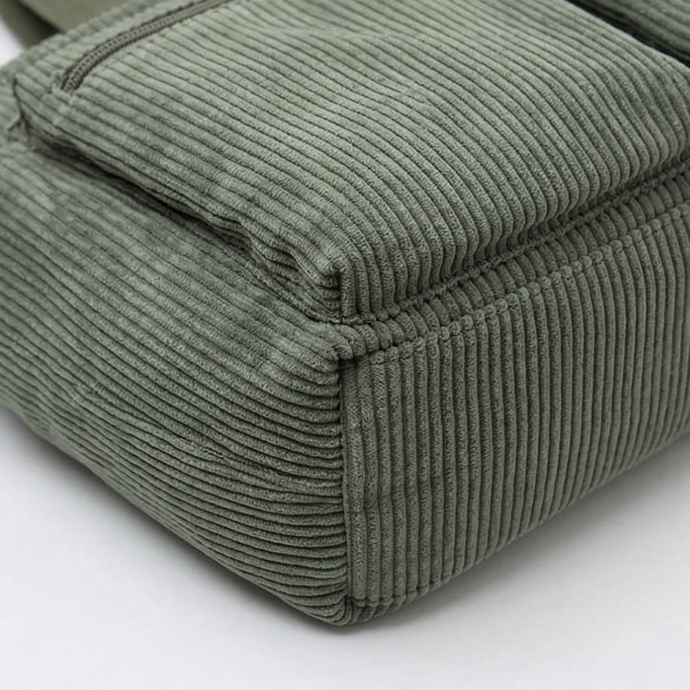 Clovera – Multi Pocket Corduroy Shoulder Bag