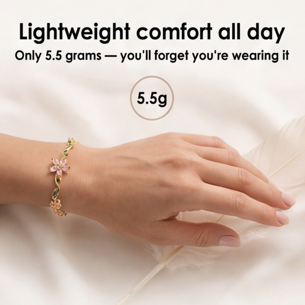 Florelle – Crystal Flower Vine Bracelet