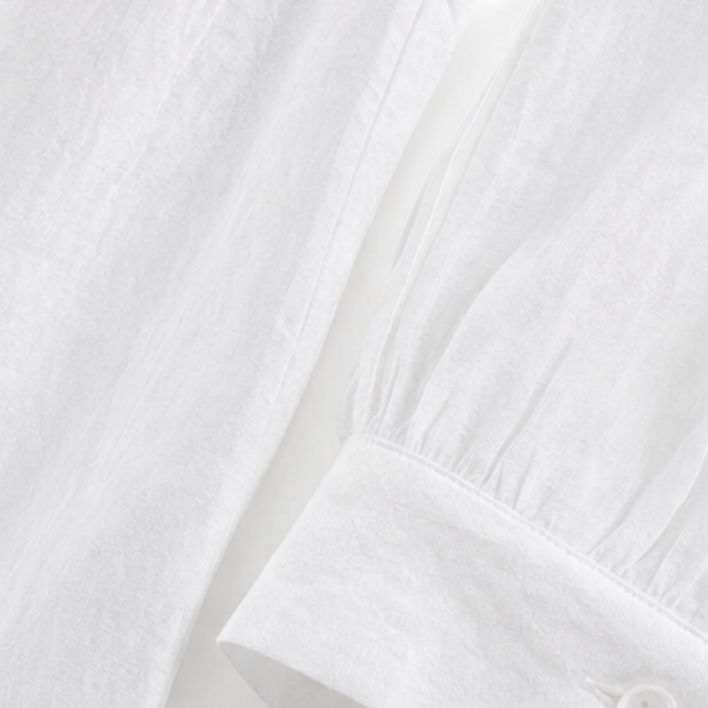 Costera – Flowy Pintuck Shirt Dress, Linen-look, Midi Length