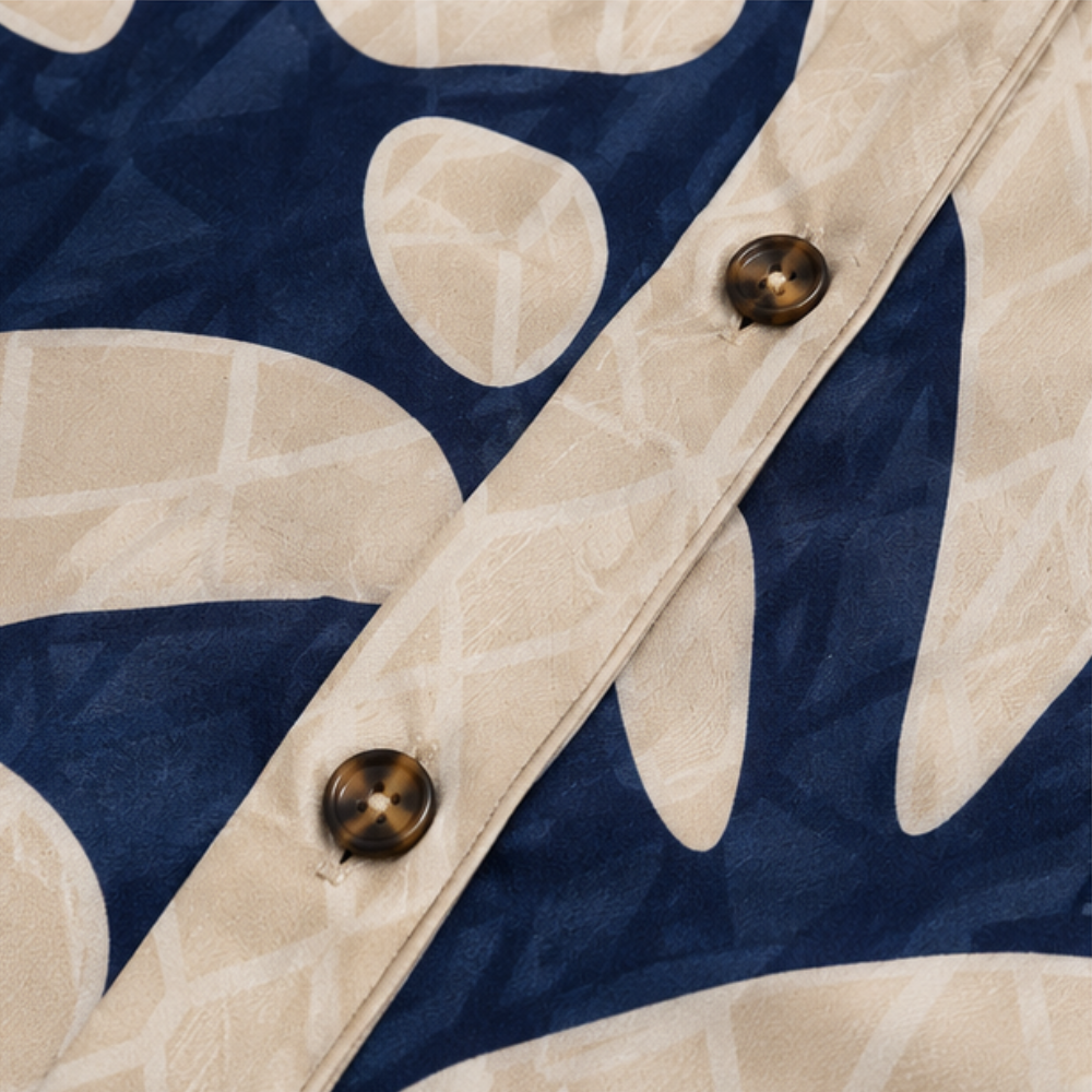 Easewear – Geometric Midi Dress That Skims, Not Clings