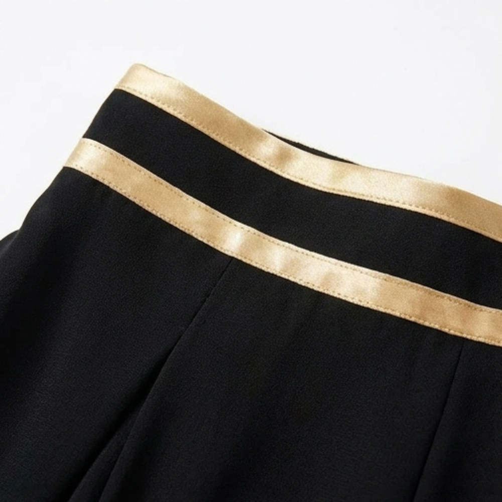 Florenza – Wide-Leg Pants with Gold Trim