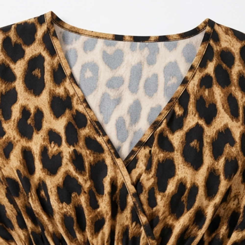Florenza – Women's Cinched-Waist Leopard Jumpsuit