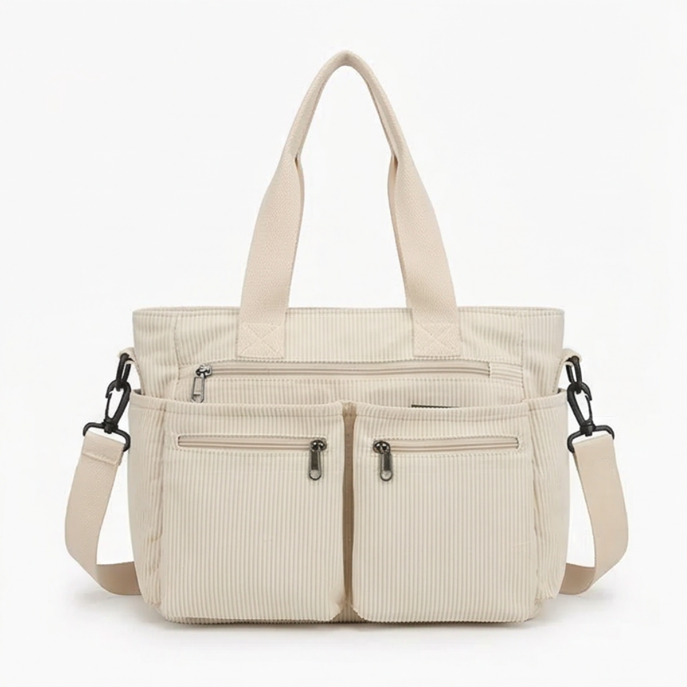 Clovera – Multi Pocket Corduroy Shoulder Bag