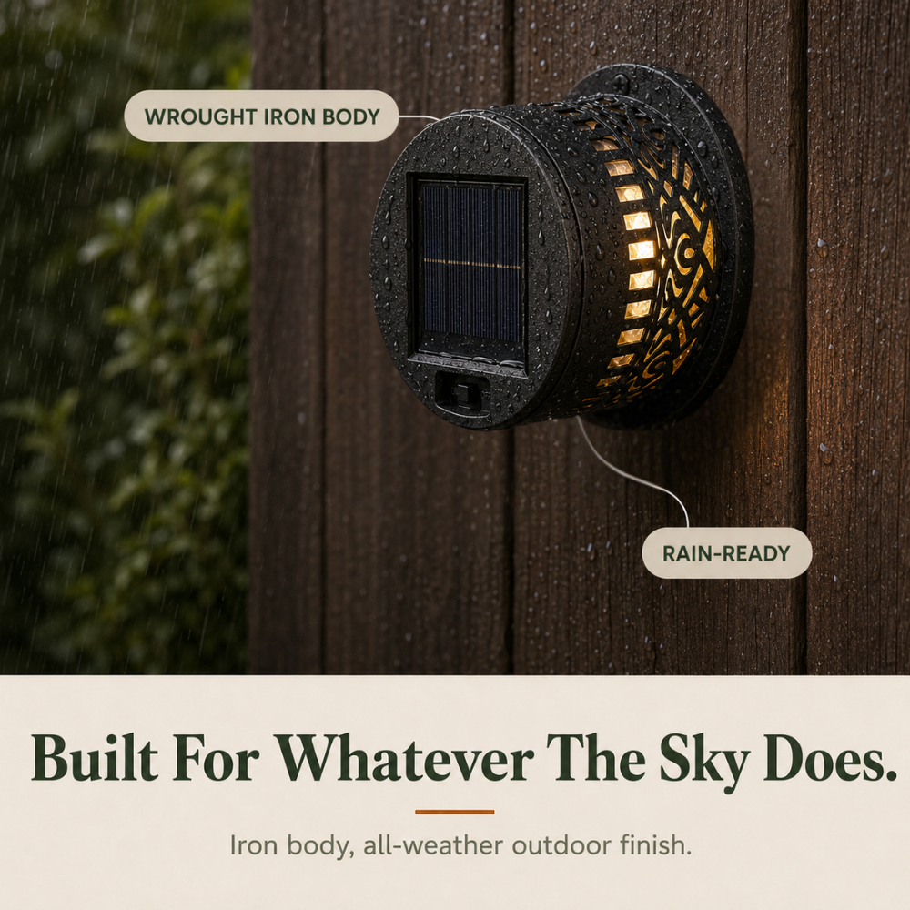 Lumara – Solar Mandala Wall Light Outdoor Garden Fence Projector