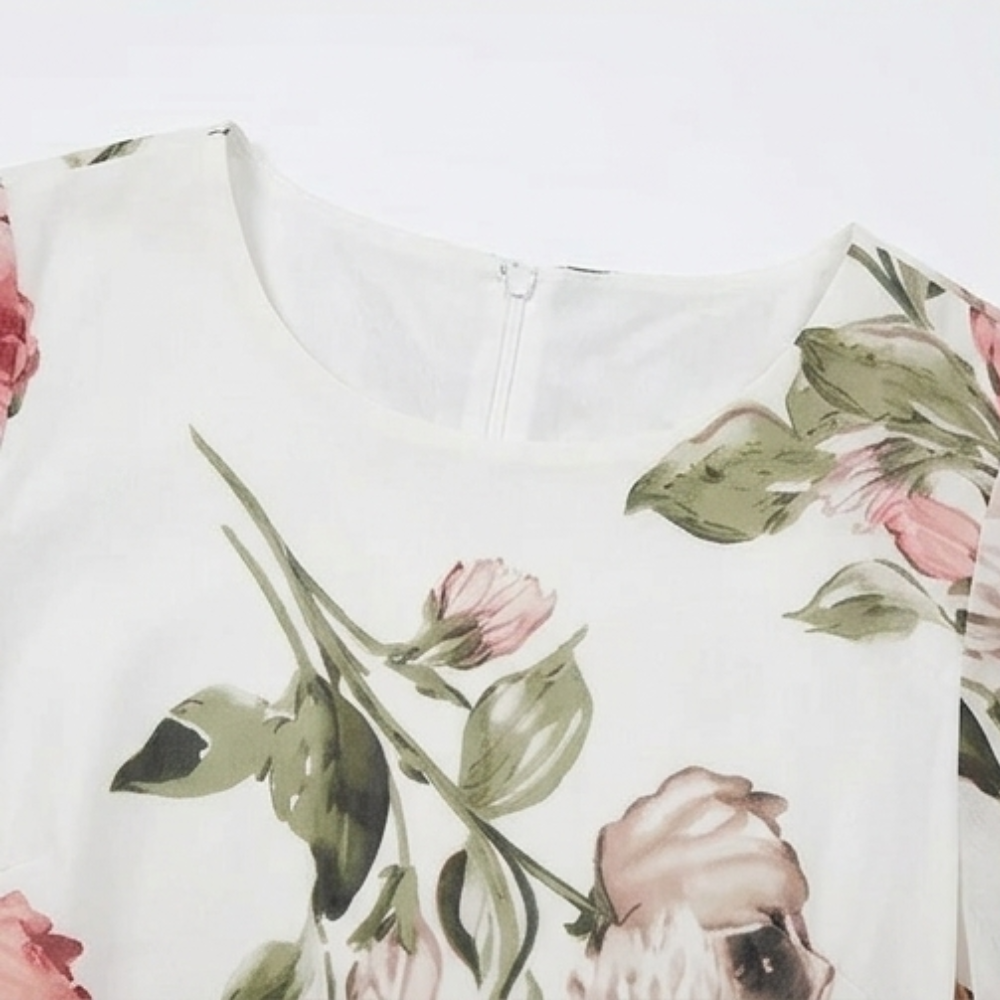 Floressa – Women's Floral Chiffon Midi Dress