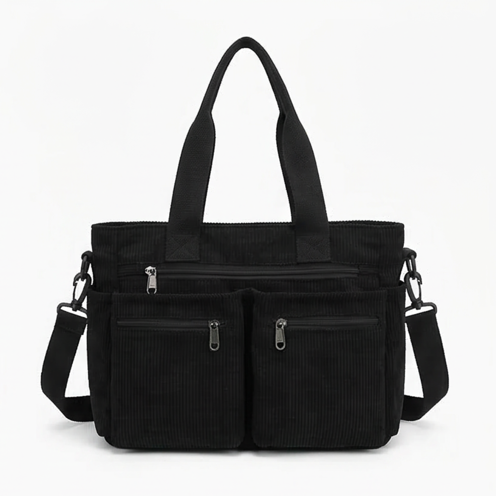 Clovera – Multi Pocket Corduroy Shoulder Bag