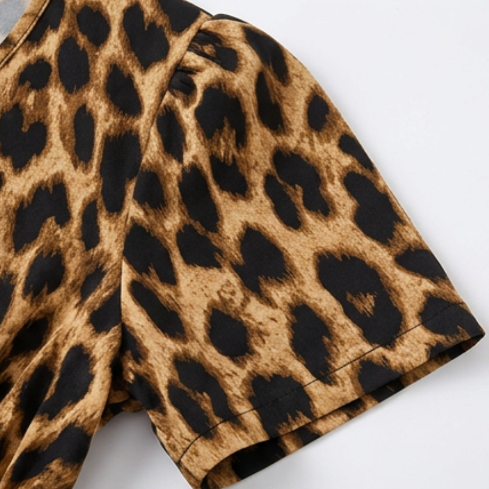 Florenza – Women's Cinched-Waist Leopard Jumpsuit