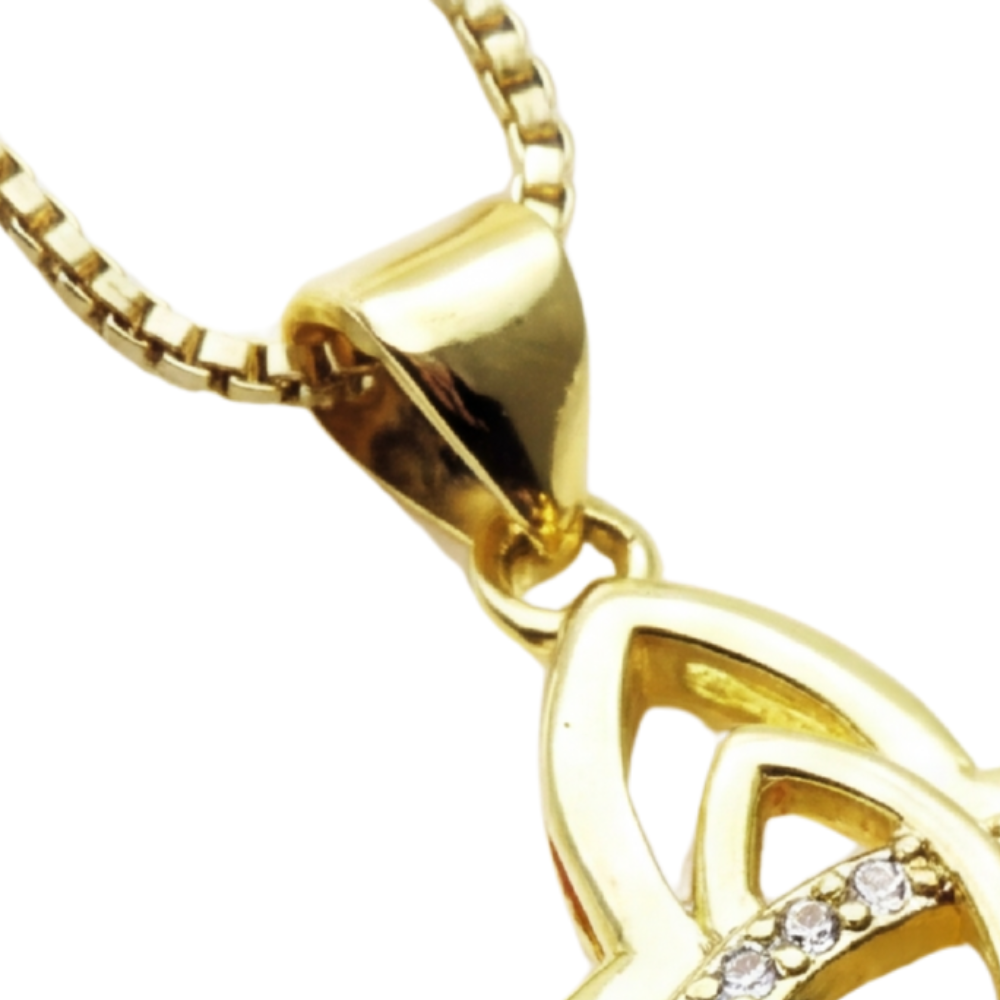 Elowen – Crystal Celtic Knot Necklace