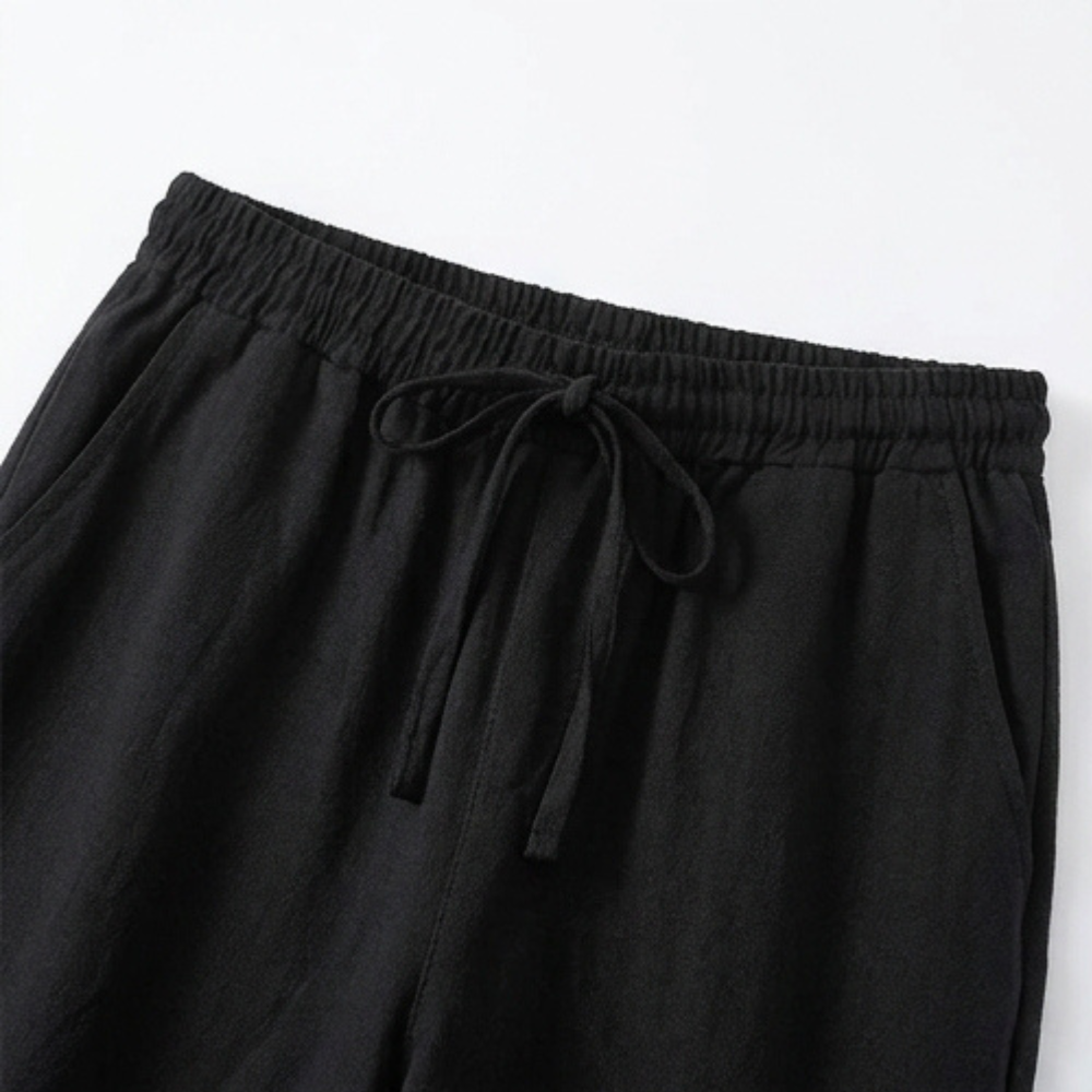 Brisella - Women's Breathable Cotton-Linen Capri Pants
