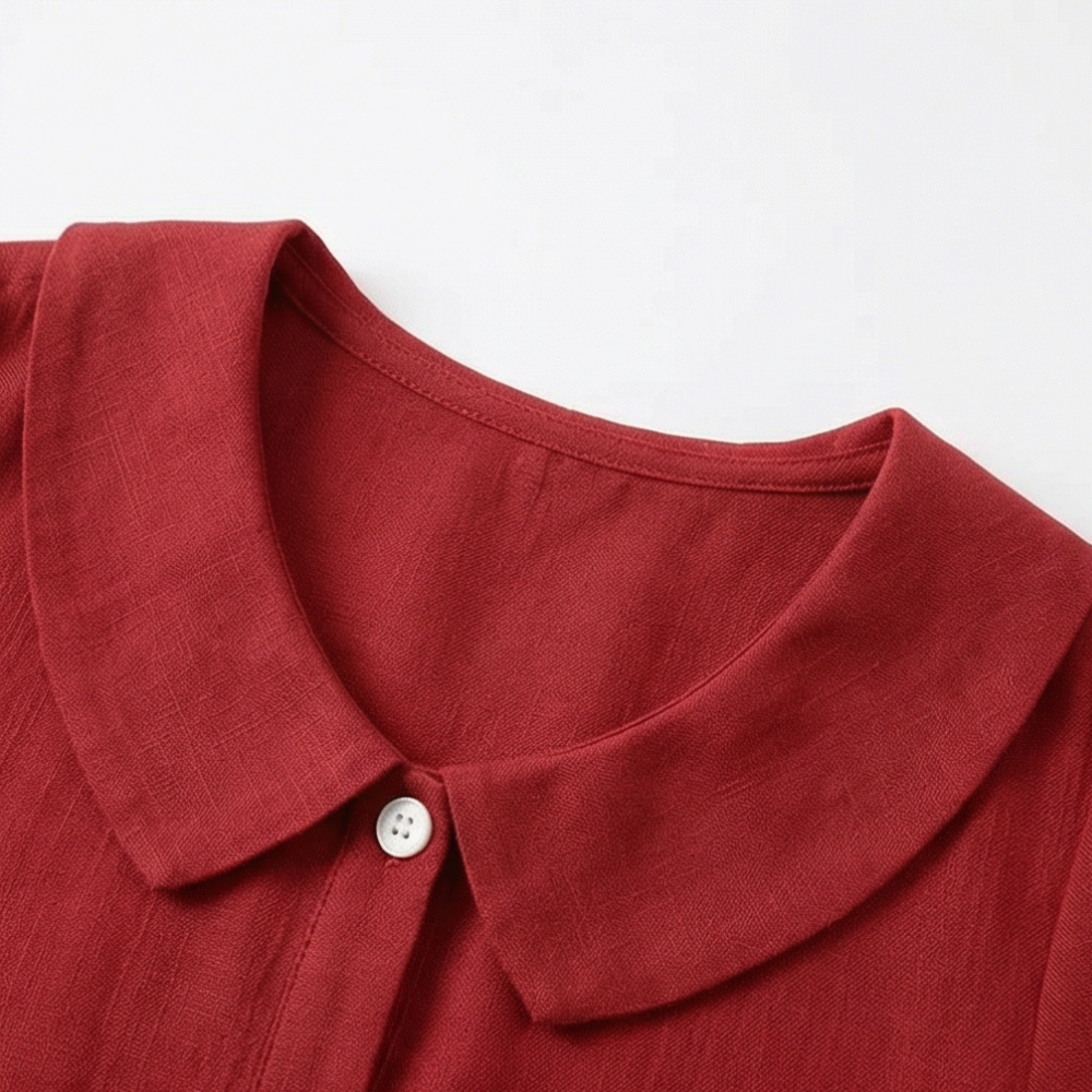 Collaré – Retro Peter Pan Collar Button Up Blouse