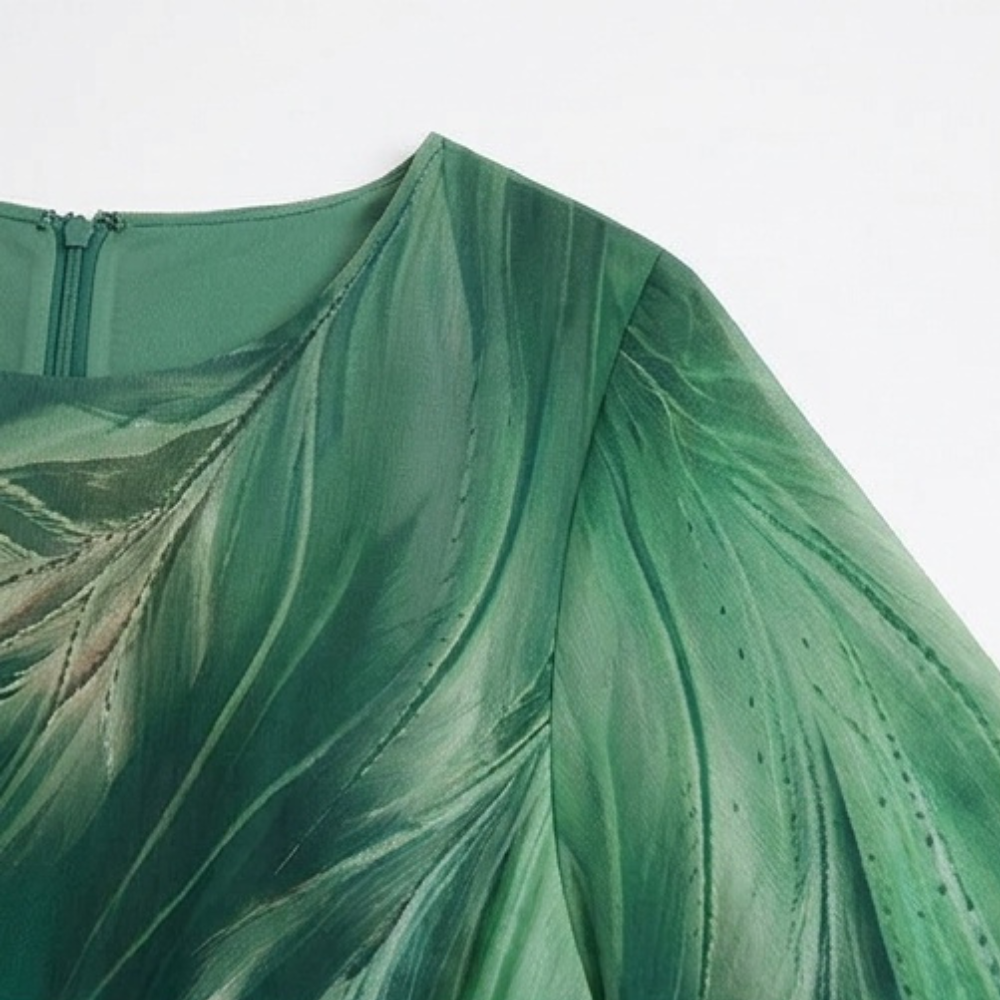 Aurelinea – Women's Painted Chiffon Maxi Dress
