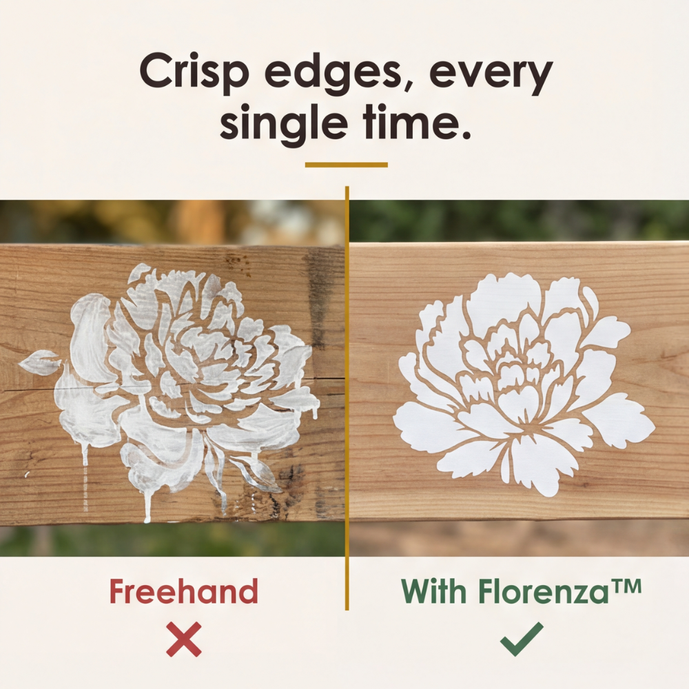 Florenza – Large Reusable Flower Stencils (Set of 6)