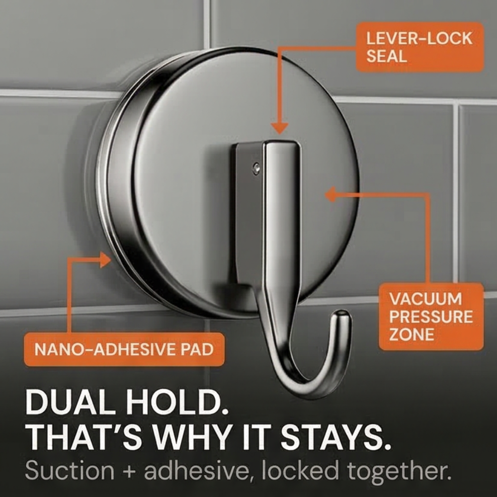Holdlox - No Drill Wall Hooks for Smooth Surfaces