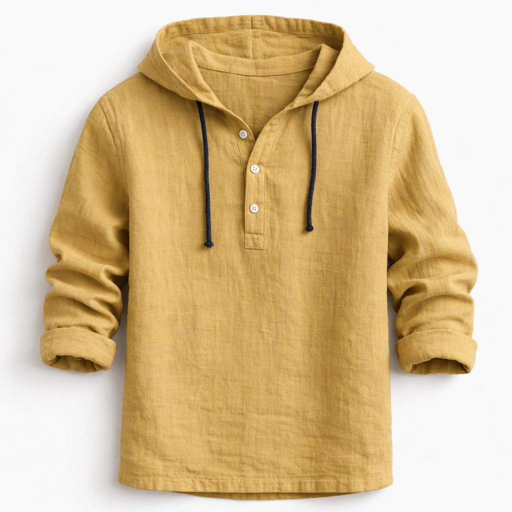 Mountain™ | Casual Linen Hooded Shirt
