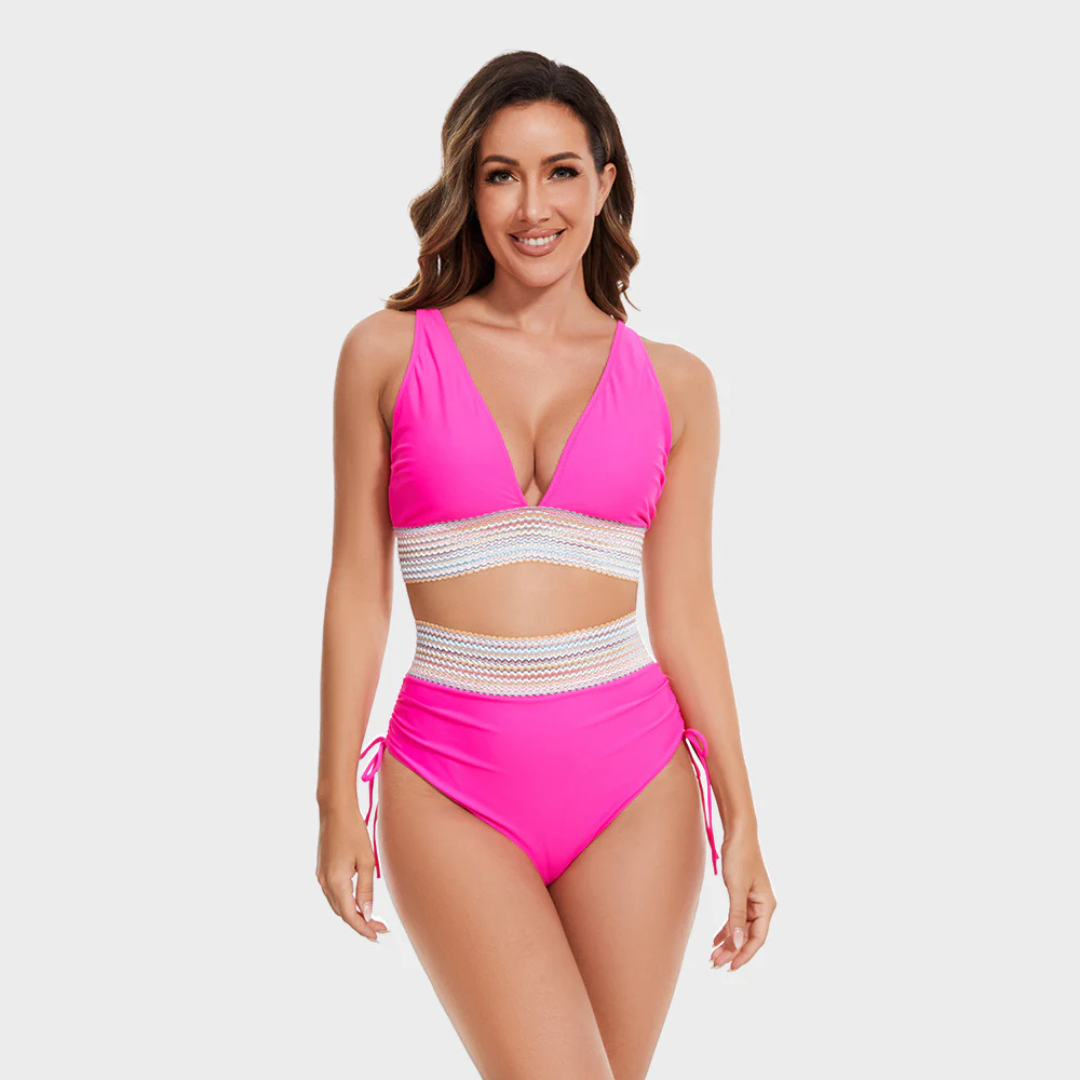 Penelope | Women’s High-Waisted Bikini Swimsuit Set