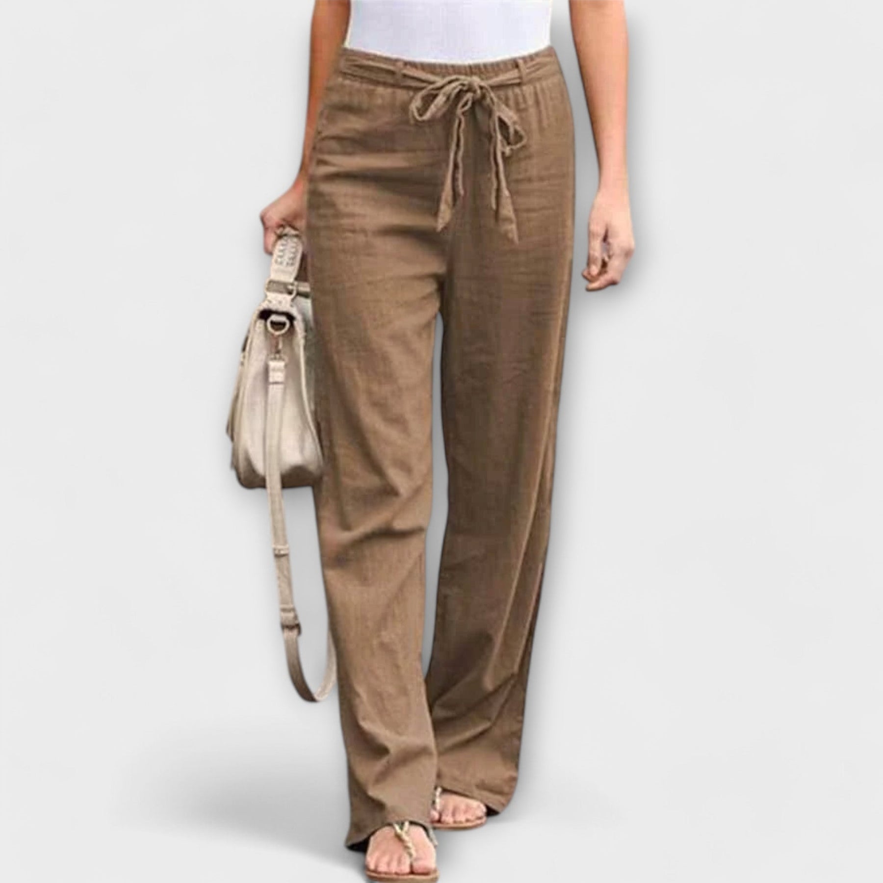Pauline – Tie Waist Wide Leg Pants
