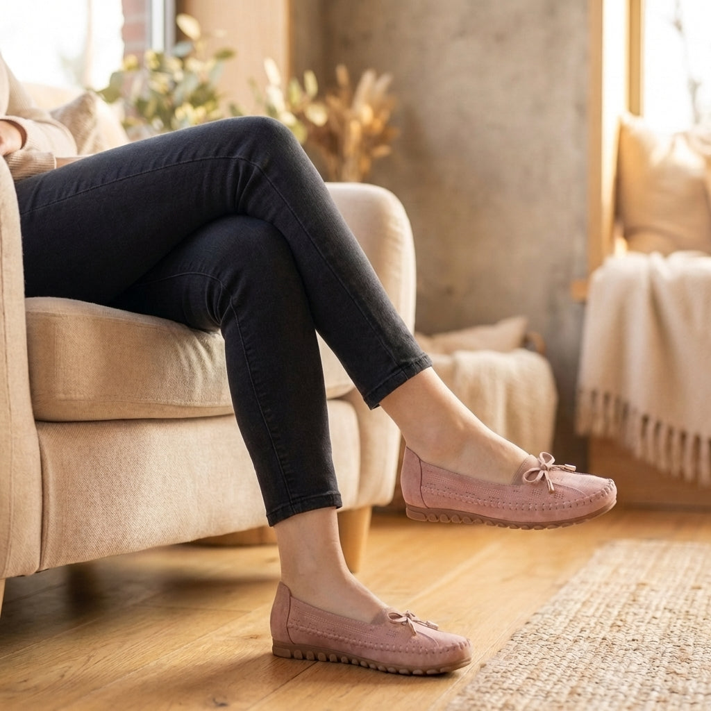 Madison | Women’s Orthopedic Perforated Bow Comfort Loafers