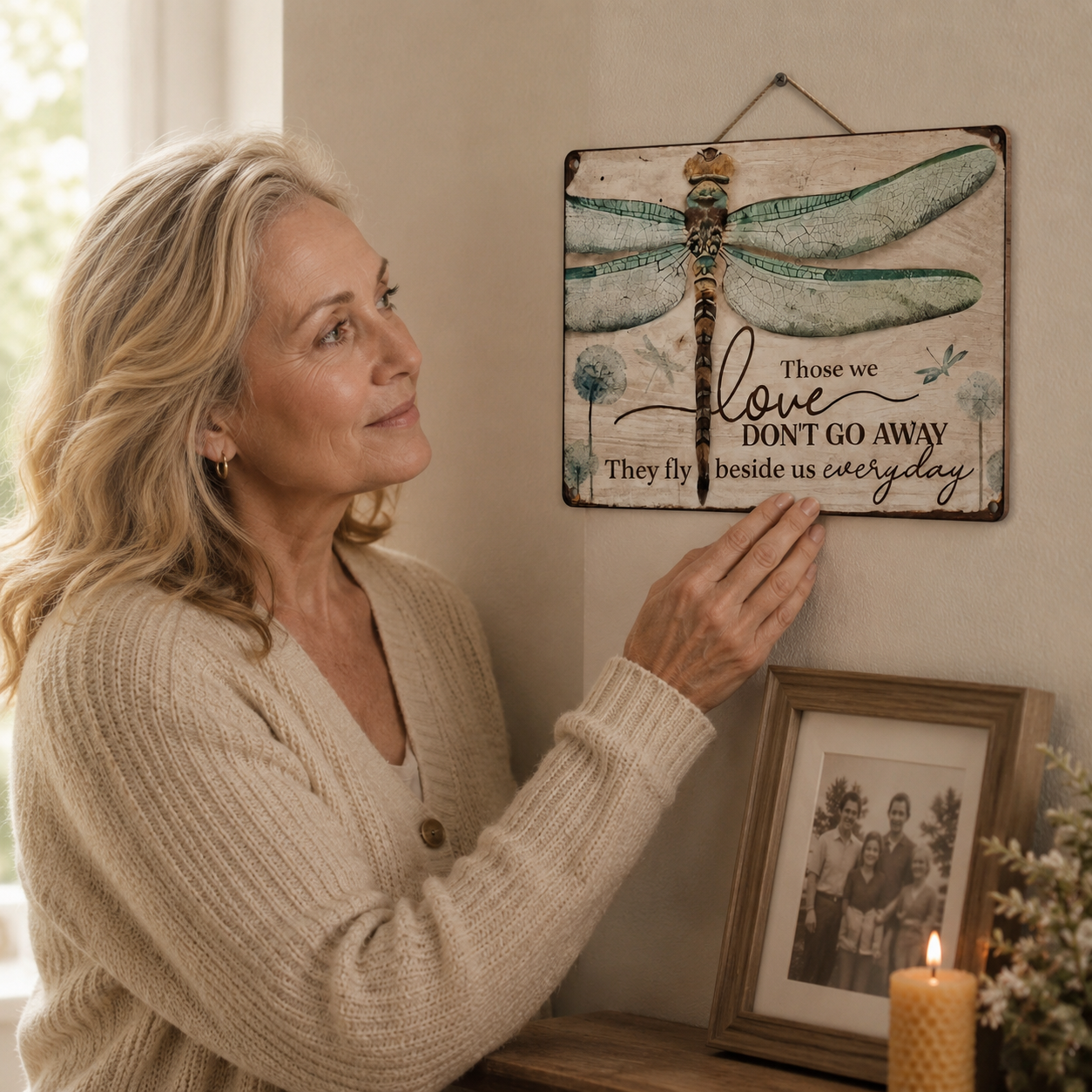 Lunavia – Dragonfly Memorial Plaque with Engraved Remembrance Quote