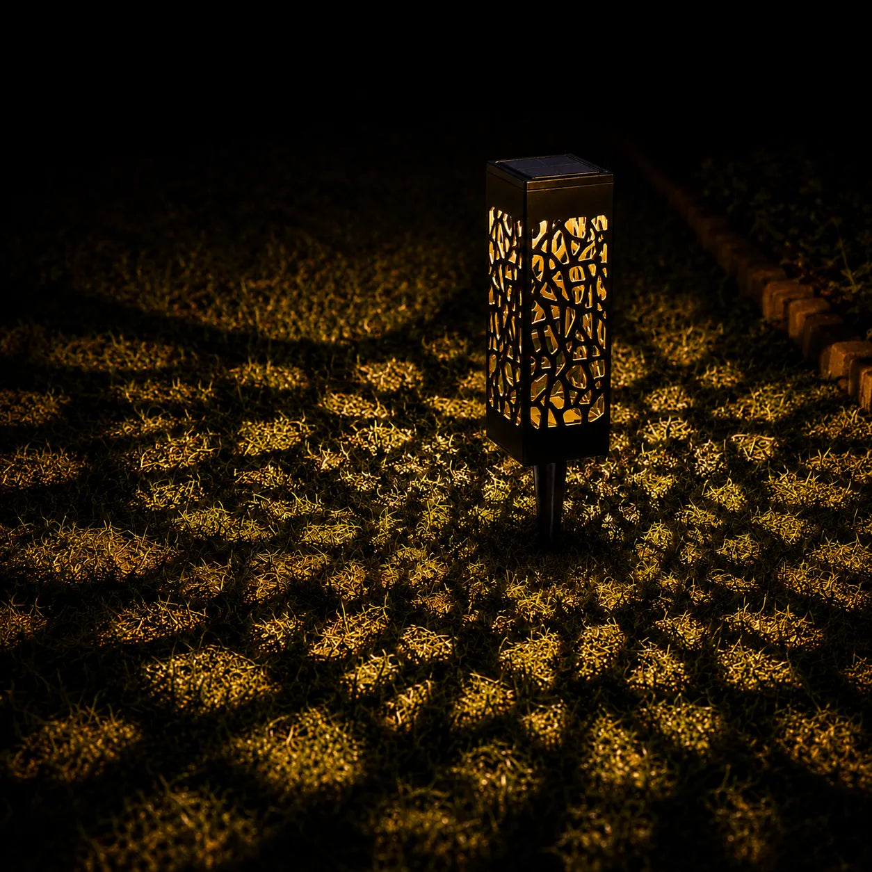 Glenmore – Solar Pathway Stake Lights with Mosaic Shadow Pattern (8-Pack)