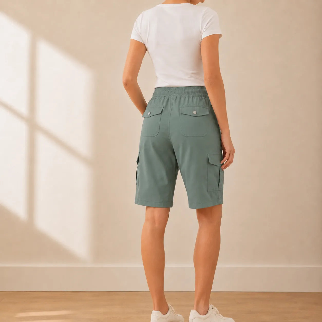 Brevelle – Quick-Dry Cargo Shorts for Women with 6 Pockets and Drawstring Waist