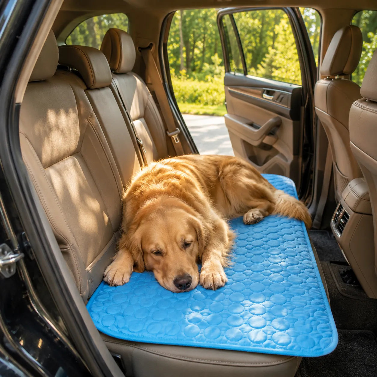 Coolo – Self-Cooling Pet Mat, Ice Silk-like Dog Cooling Pad, No-Freezer Cooling Mat for Dogs