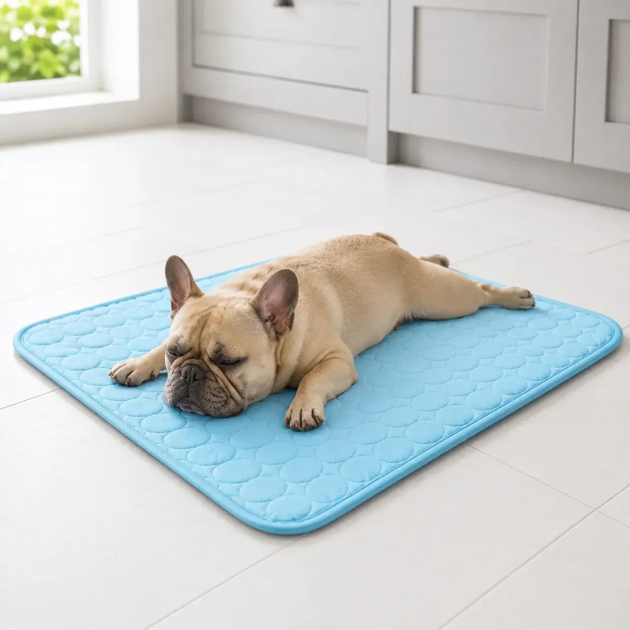 Coolabee – Cooling Mat for Dogs & Cats, No-Freeze Washable Pet Pad