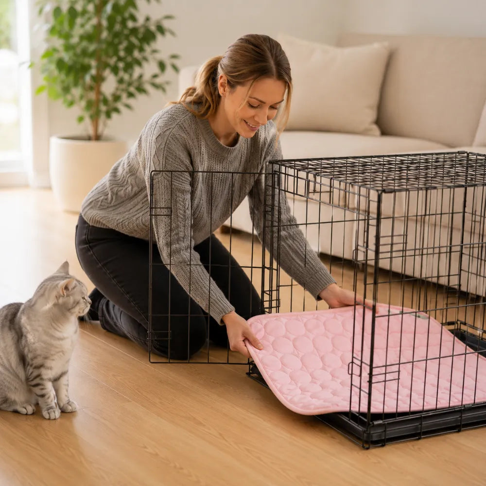 Coolabee – Cooling Mat for Dogs & Cats, No-Freeze Washable Pet Pad