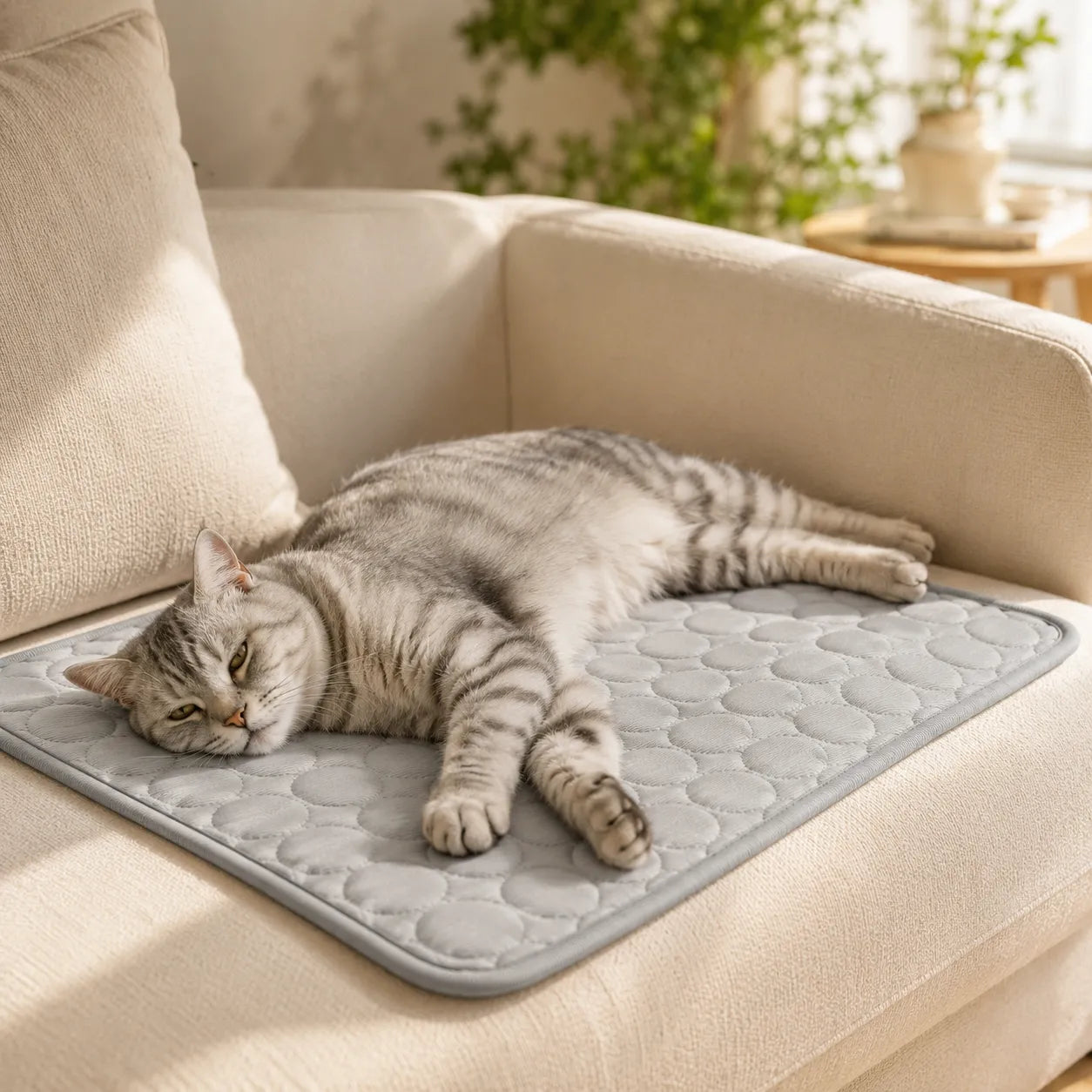 Coolabee – Cooling Mat for Dogs & Cats, No-Freeze Washable Pet Pad