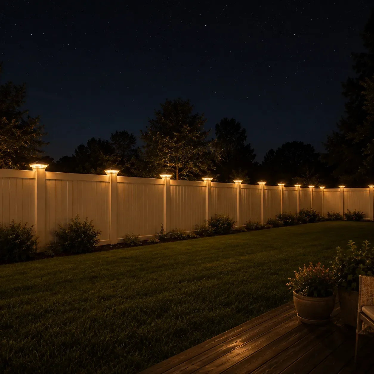 Glowmere – Solar Post Cap Lights Warm White Outdoor (2-Pack)