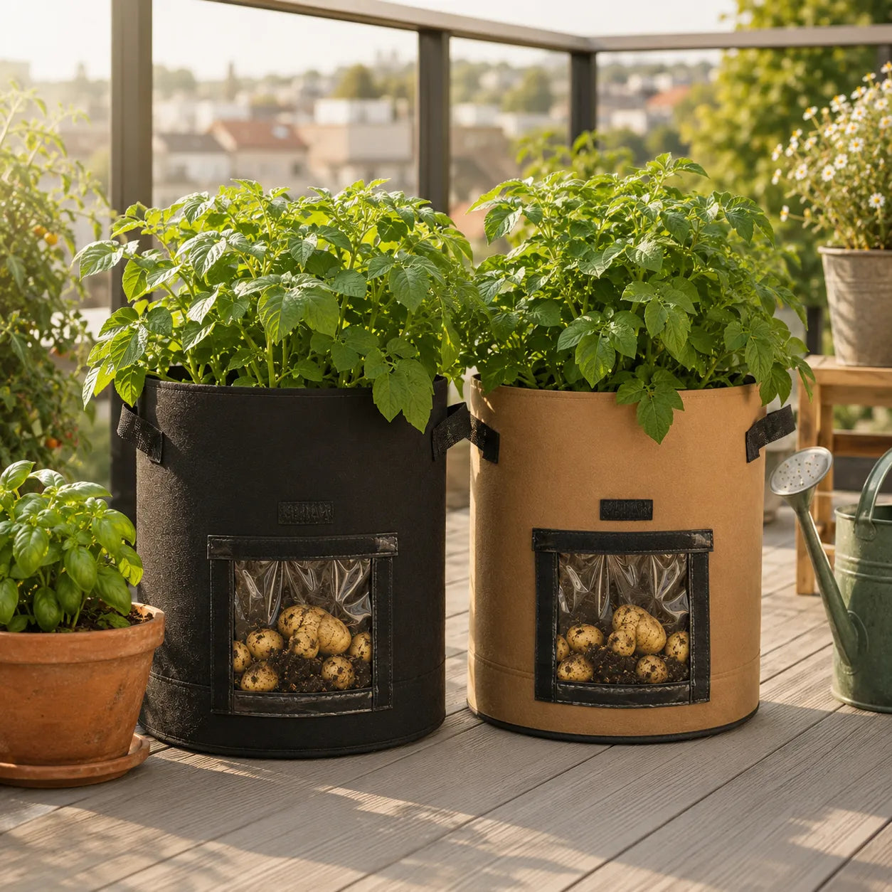 Growvia – Potato Grow Bag with Clear Harvest Window