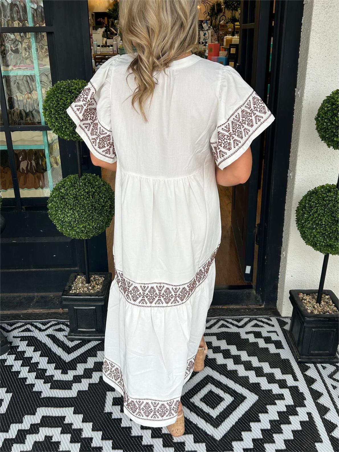 Alice | Women’s Summer Boho V Neck Midi Dress