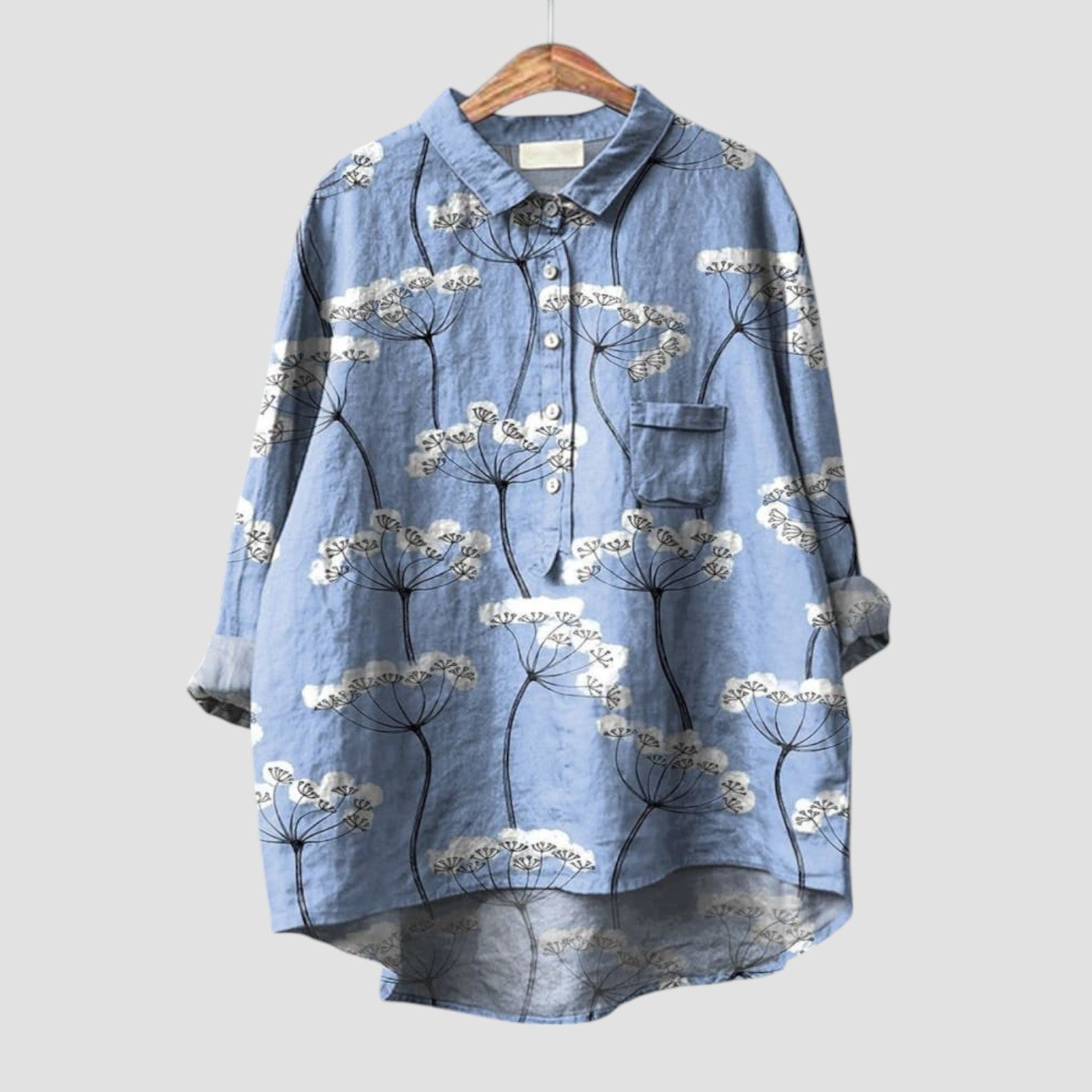Selvaya™ | 2025 – Sky Bloom Blouse