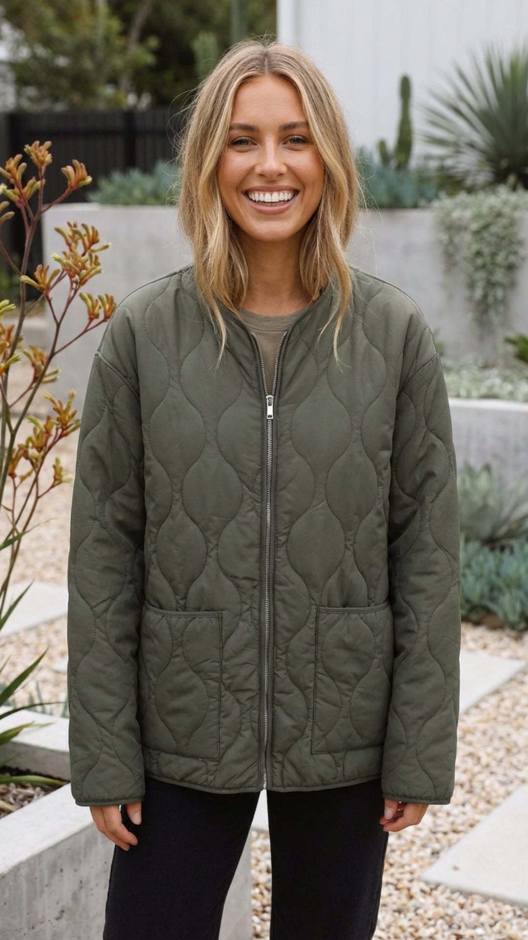 Women’s Autumn Padded Lightweight Zip-Up Quilted Jacket