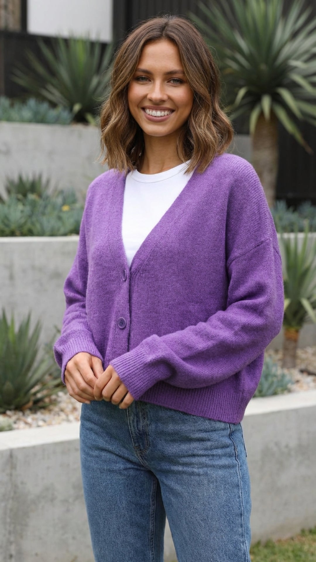 Women’s Button-Up Oversized Knit Cardigan