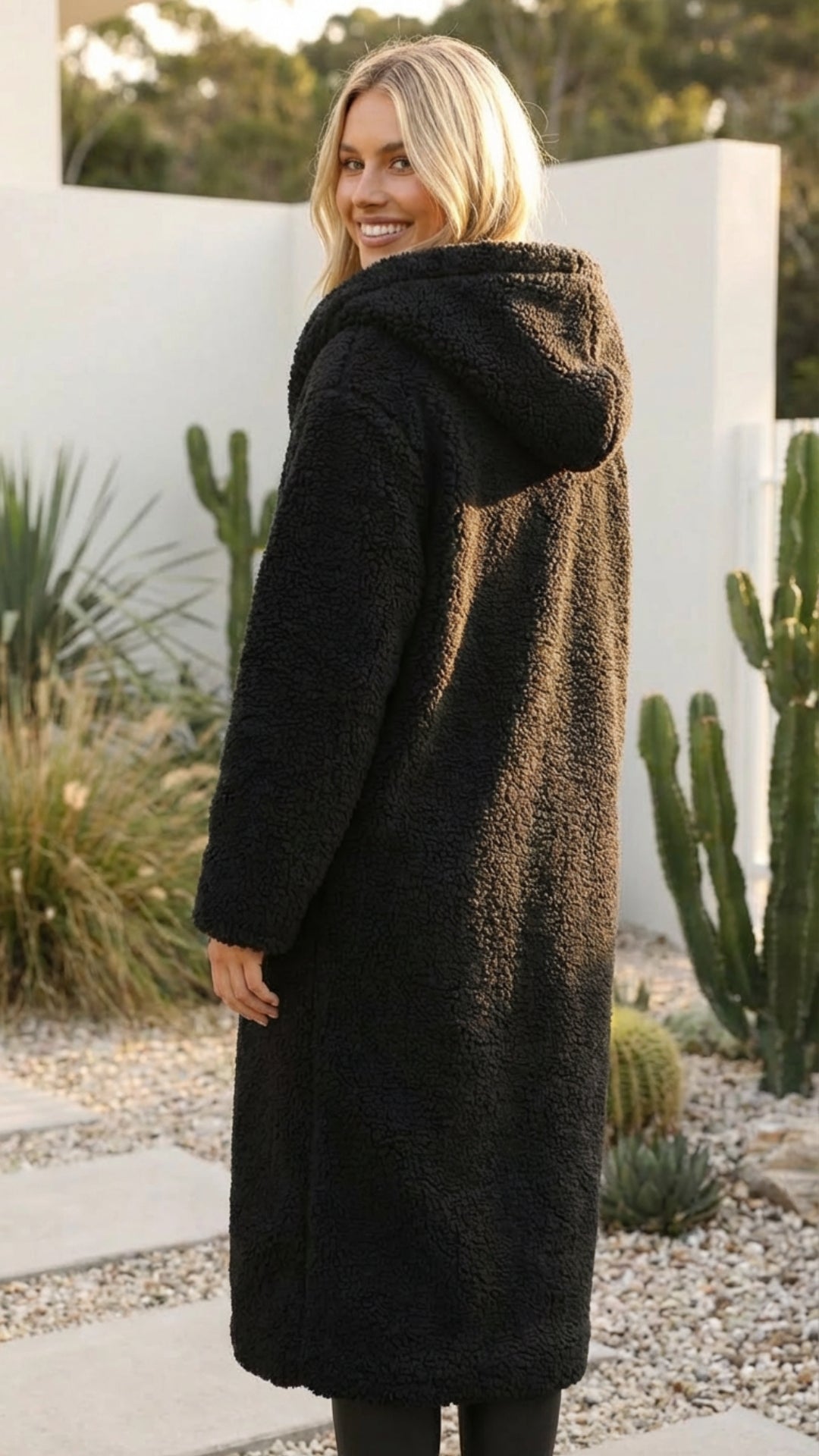 Women’s Long Faux Fur Teddy Coat
